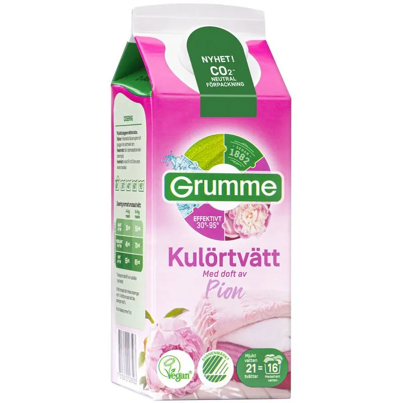 Grumme Flytande Kulörtvätt Pion 750 ml