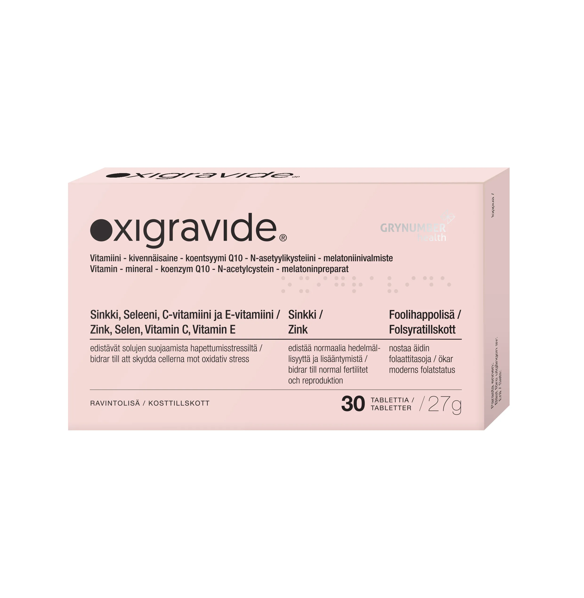 Grynumber Health Oxigravide ® 30 tabletter - För kvinnlig fertilitet