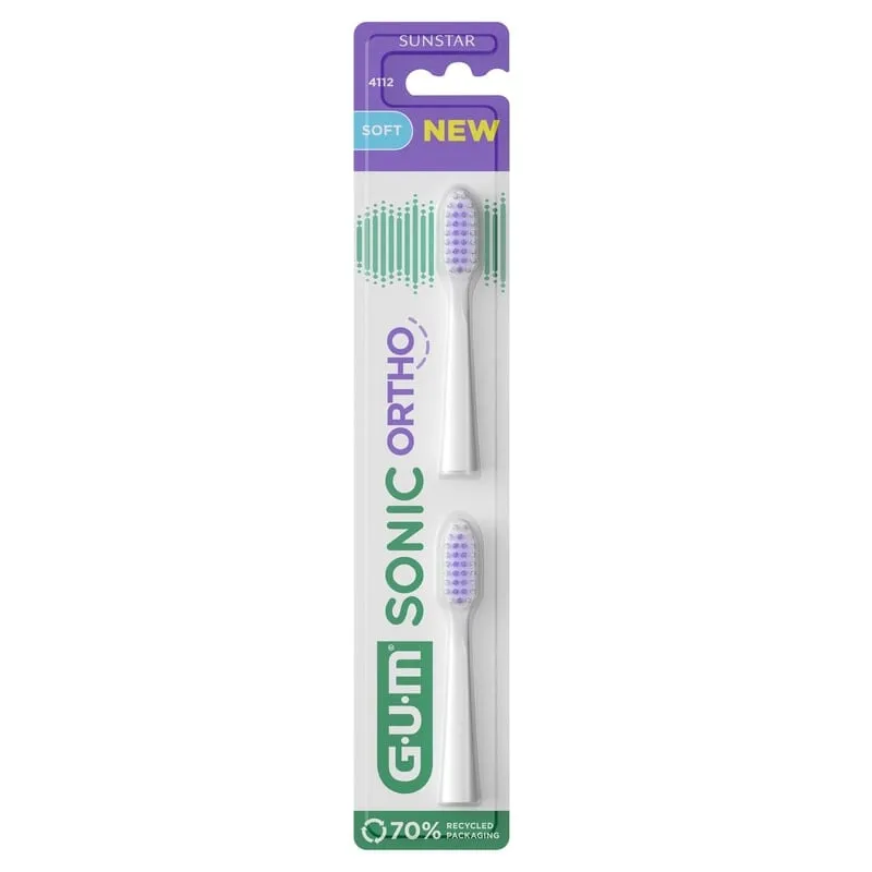 GUM Sonic Ortho Utbytesborstar 2 st