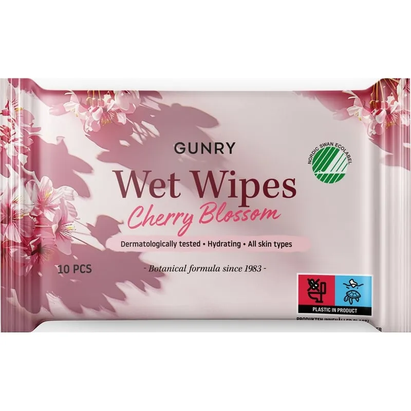Gunry Wet Wipes Cherry Blossom 10 st