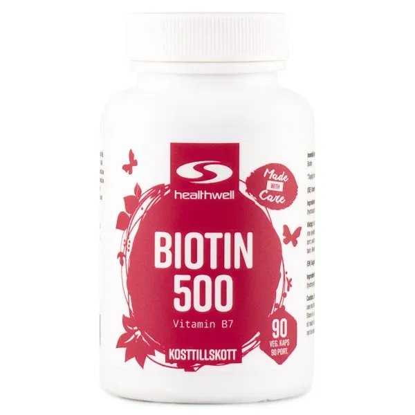 Healthwell Biotin 500, 90 kaps