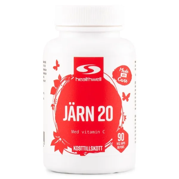 Healthwell Järn 20, 90 kaps