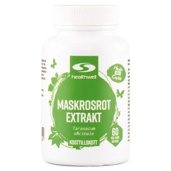 Healthwell Maskrosrot Extrakt, 60 kaps