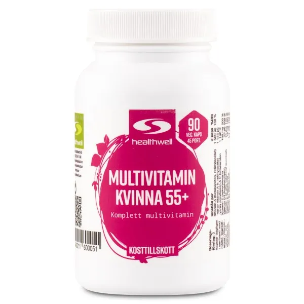 Healthwell Multivitamin Kvinna 55+, 90 kaps