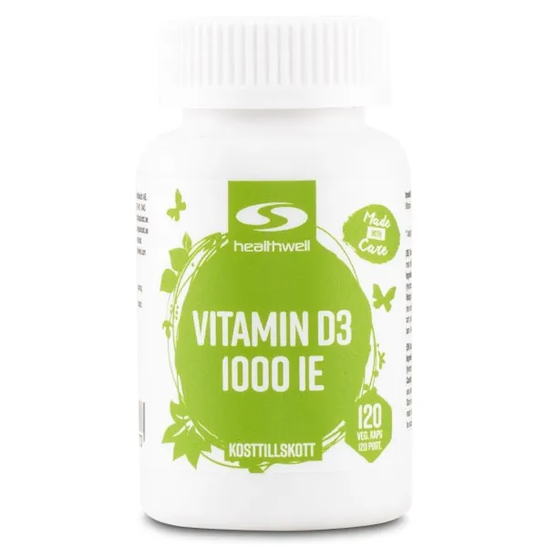 Healthwell Vitamin D3 1000 IE, 120 kaps