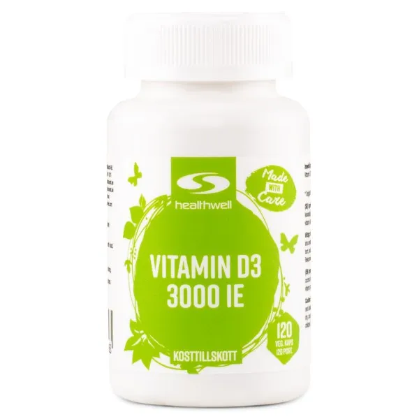 Healthwell Vitamin D3 3000 IE, 120 kaps