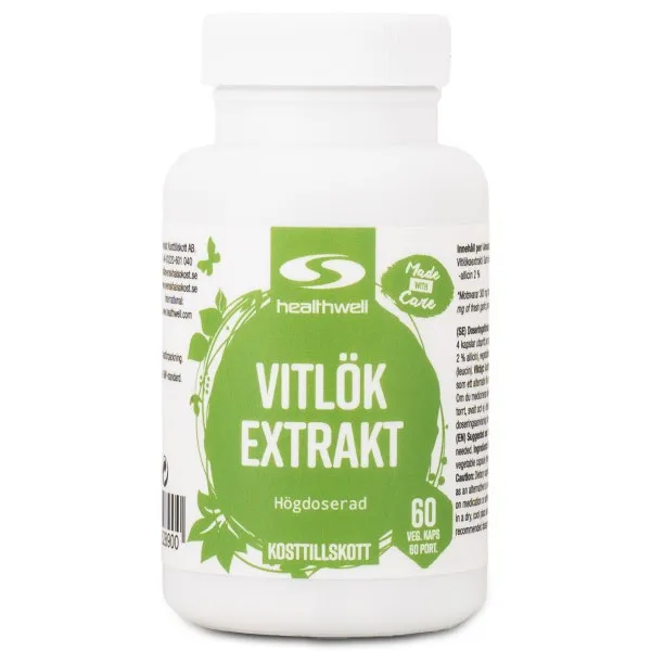 Healthwell Vitlök Extrakt, 60 kaps