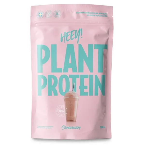 HEEY Vegan Protein, Jordgubb, 500 g