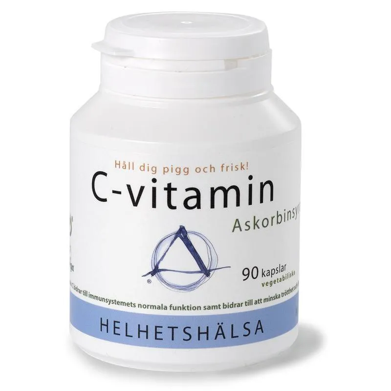 Helhetshälsa C-vitamin askorbinsyra 90 kapslar