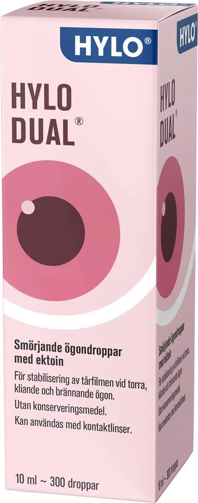 Hylo Eye Care DUAL Smörjande ögondroppar med ektoin