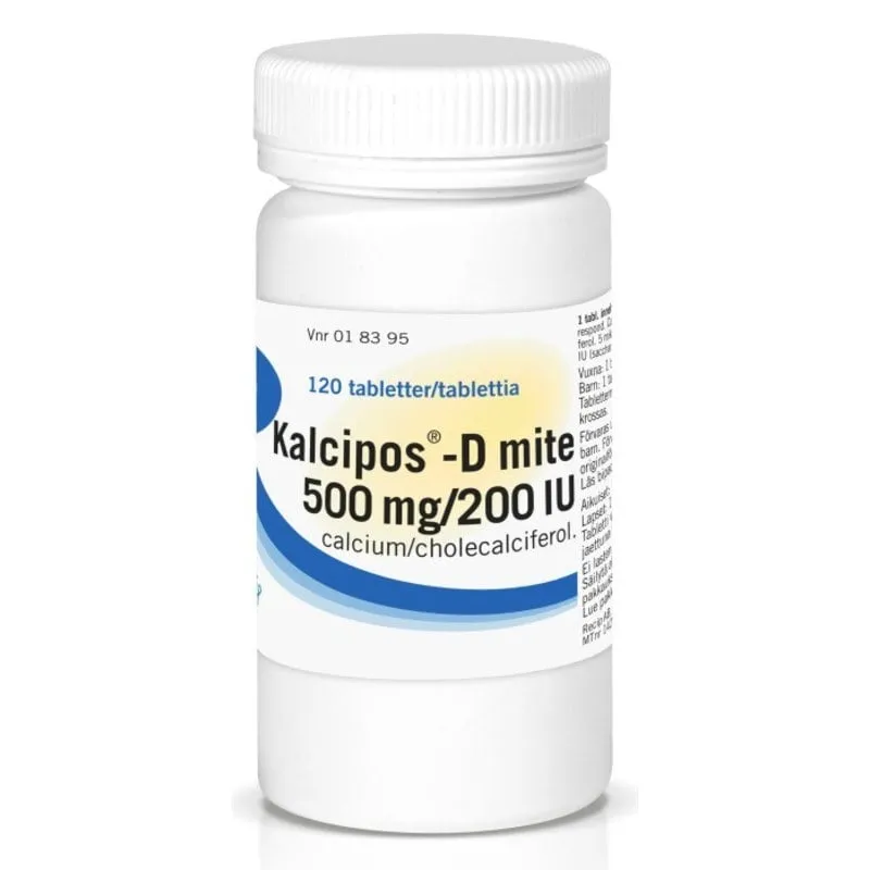 Kalcipos-D mite, filmdragerad tablett 500mg/200 IE 120 st