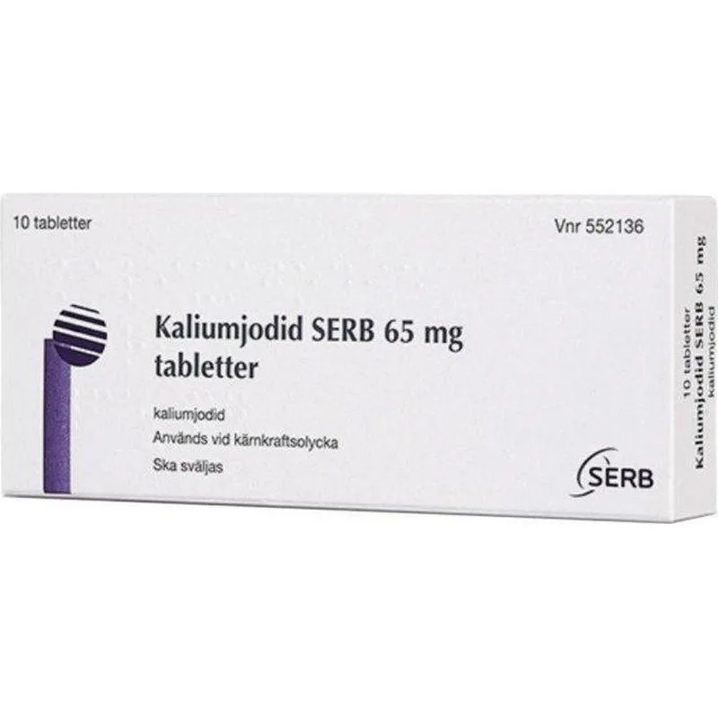 Kaliumjodid SERB 65 mg 10 tabletter