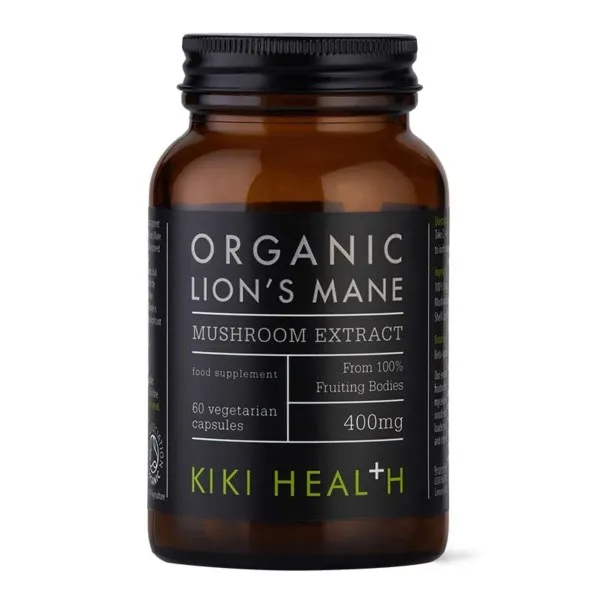 Kiki Health Organic Lions Mane Mushroom Extract, 60 kaps