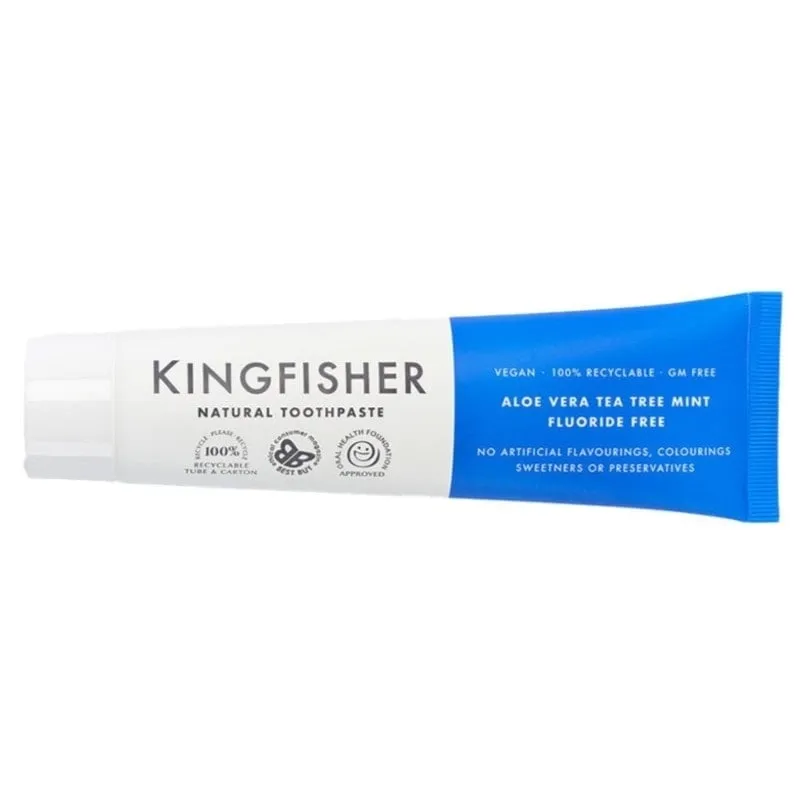 Kingfisher Tandkräm Aloe Vera & Tea Tree Mint (utan fluor) 100 ml