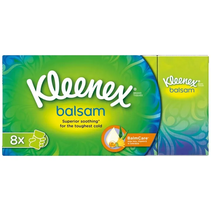 Kleenex Balsam Näsdukar Fickpack 8 x 10-pack