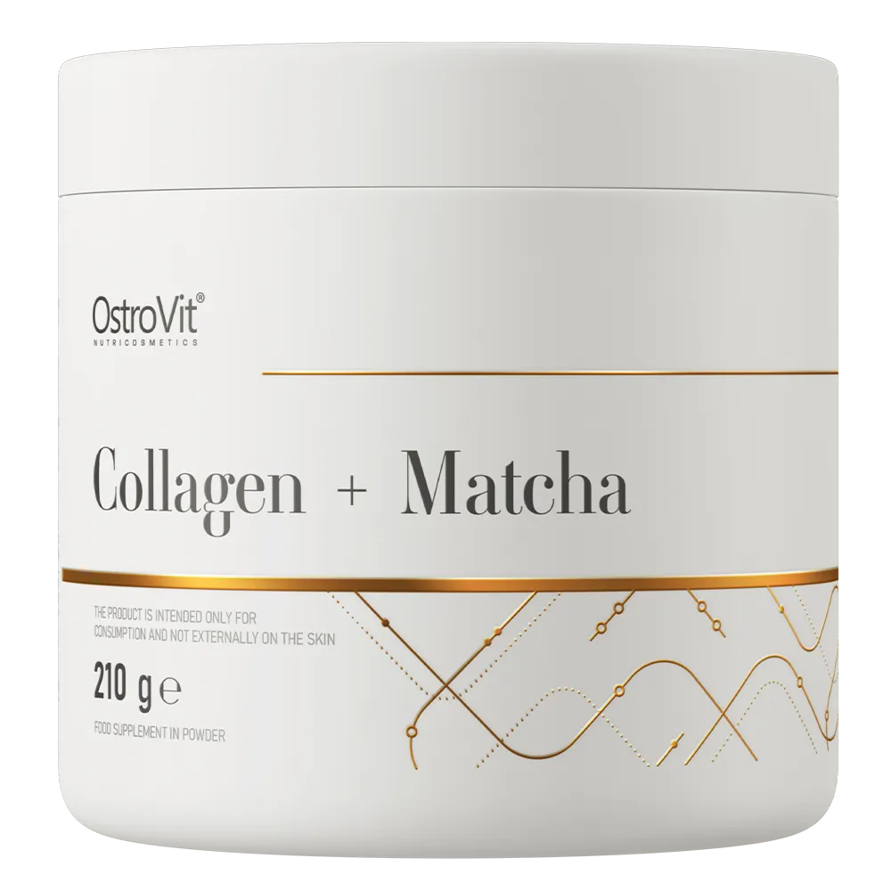 Kollagen, Marine Type1, C-vitamin +Matcha