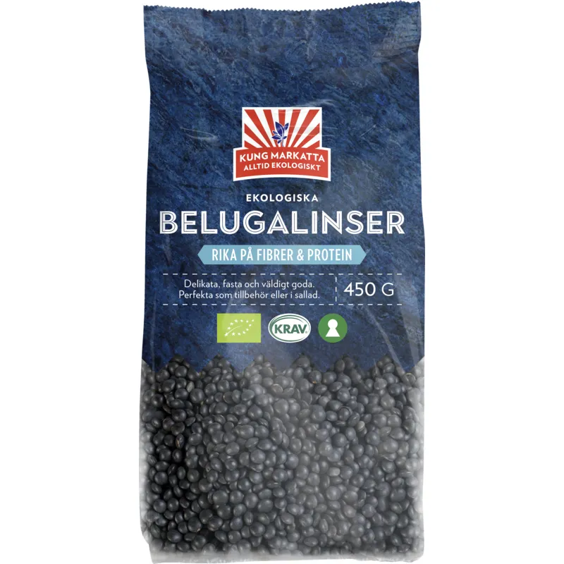 Kung Markatta Linser Beluga KRAV 450 g