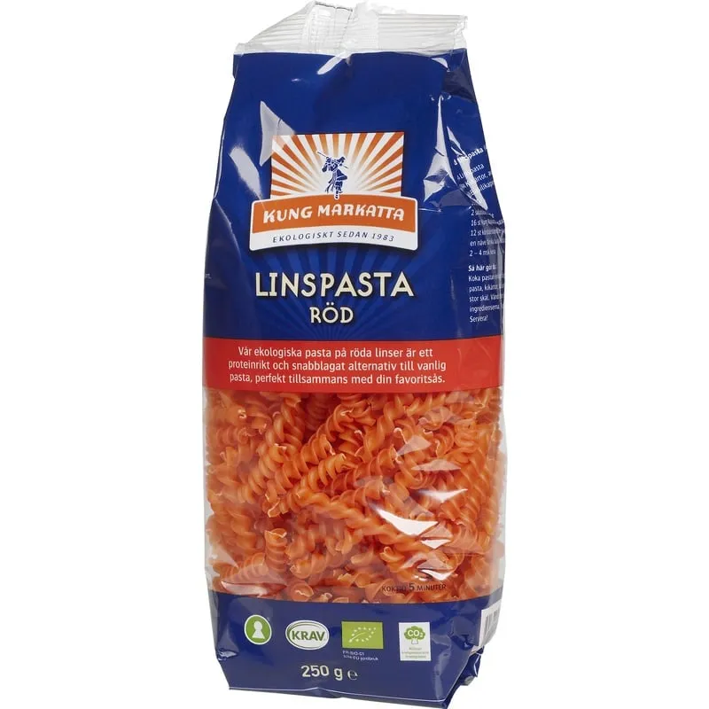 Kung Markatta Röd Linspasta KRAV 250 g