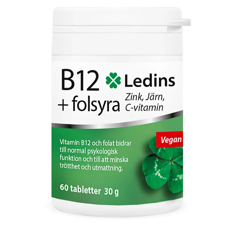 Ledins B12 + Folsyra 60 tabletter