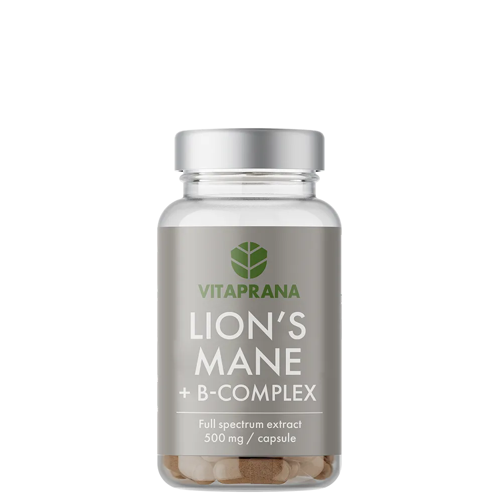 Lions Mane + B-komplex 50 kapslar