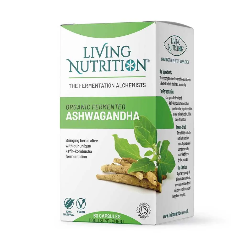 Living Nutrition Ashwagandha – mental hälsa 60 kaps