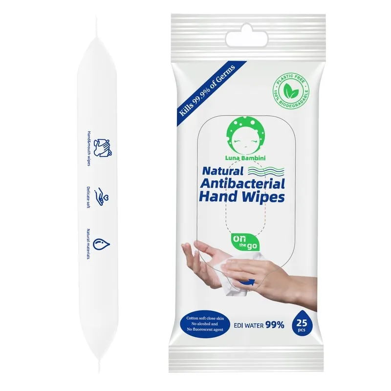 Luna Bambini Hand Wipes 100% Viscose 1 25-pack