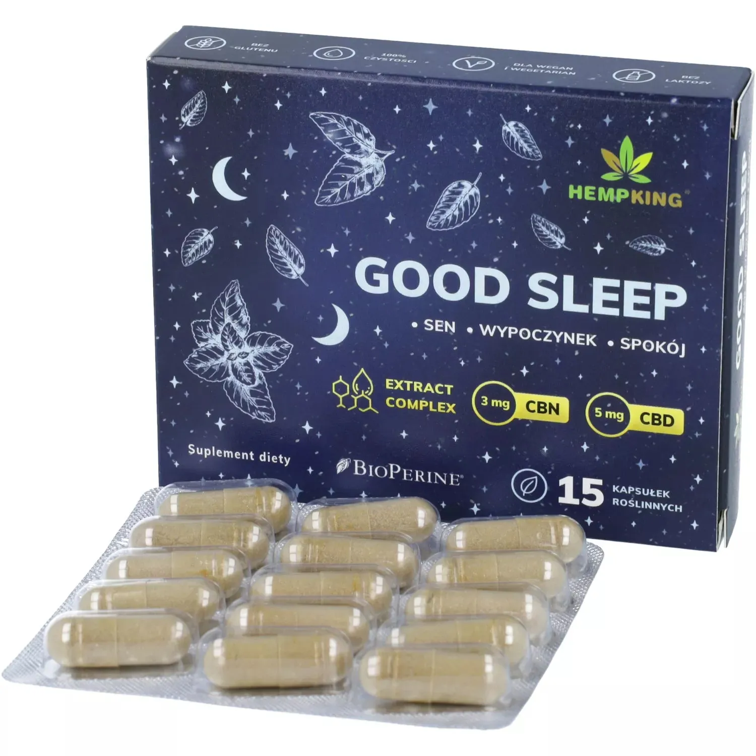 Melatonin 3mg + 5 växtextrakt + 2 Cannabionider