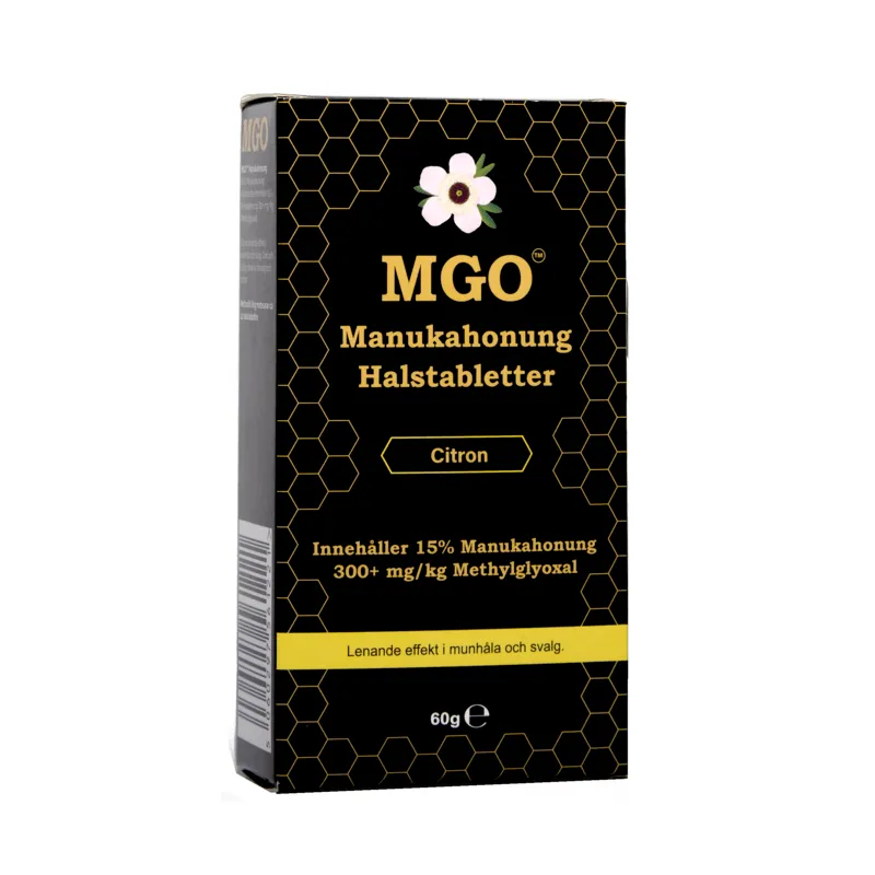 MGO Manukahonung Halstabletter Citron 300+ 60 g