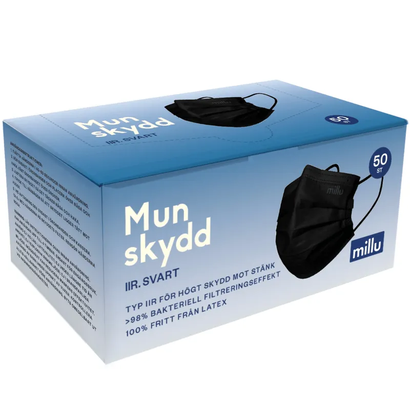 Millu Munskydd IIR Svart 50 st