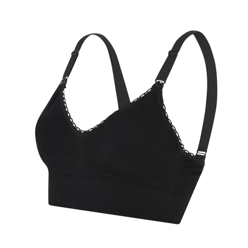 momkind Amningsbh utan bygel Svart S/M A-D