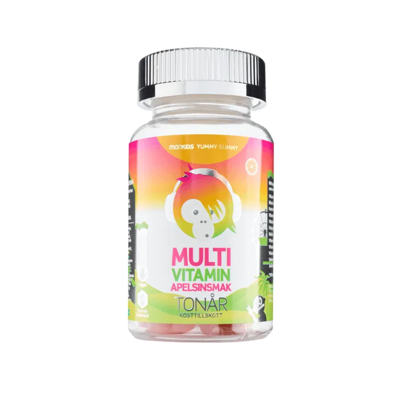 Monkids Multivitamin TONÅR Apelsin 60 tuggtabletter