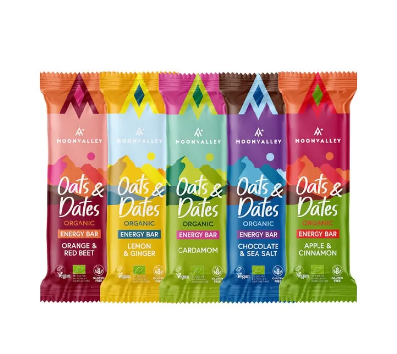 Moonvalley Oats & Dates Bars Mixed Box - 15 pack (1 hel låda)