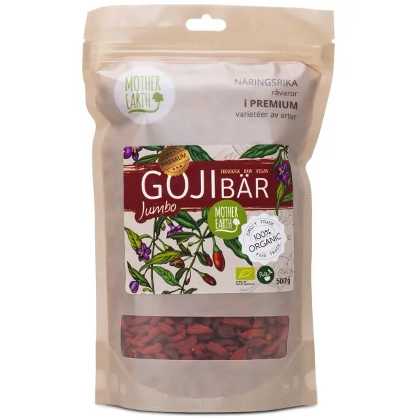Mother Earth Gojibär Jumbo RAW & EKO, 500 g