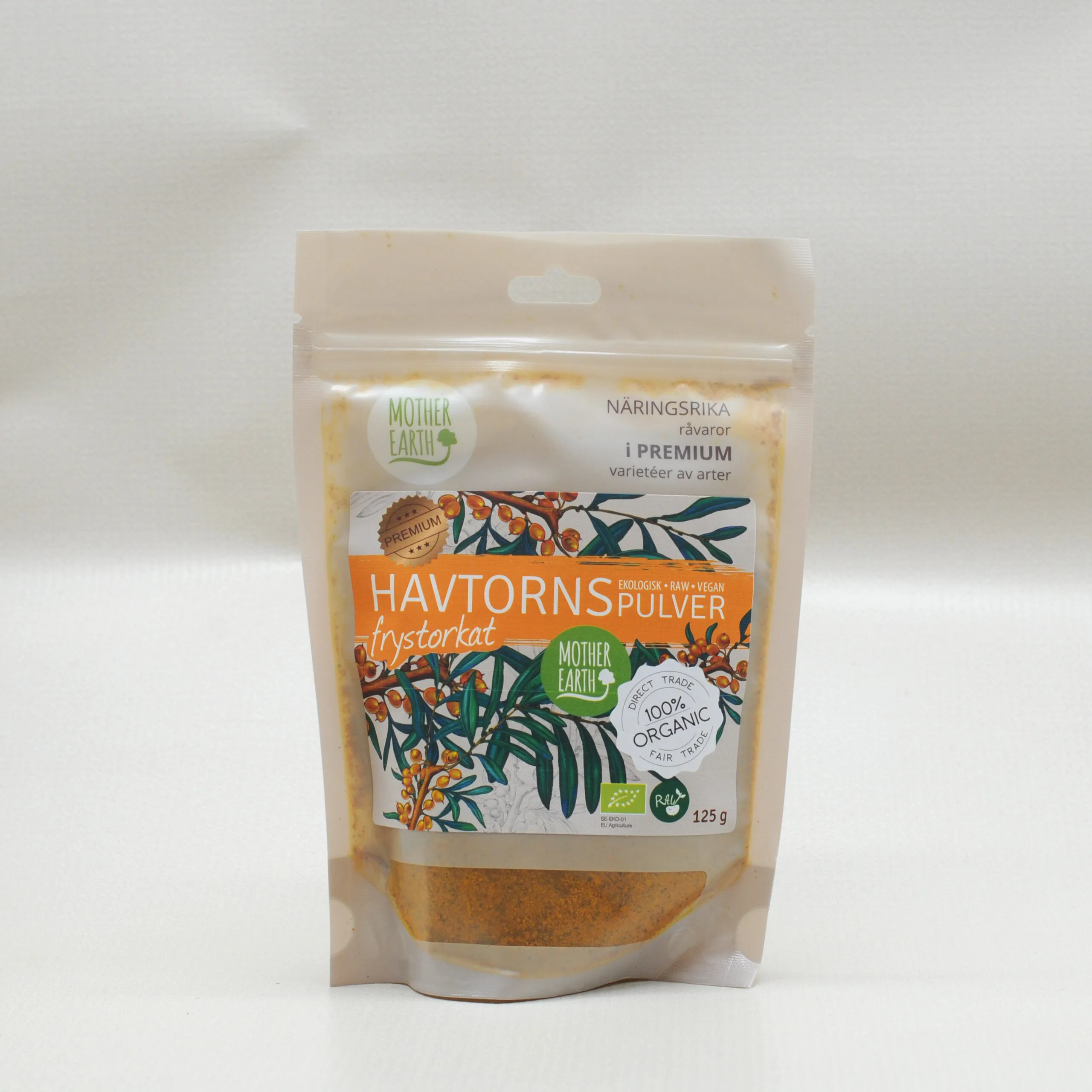 Mother Earth Havtornspulver Nordisk EKO 125g