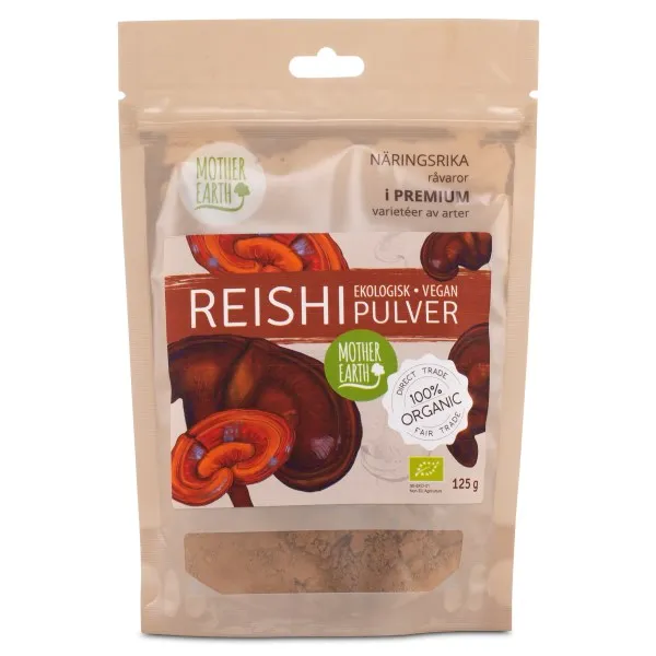 Mother Earth Reishipulver EKO, 125 g