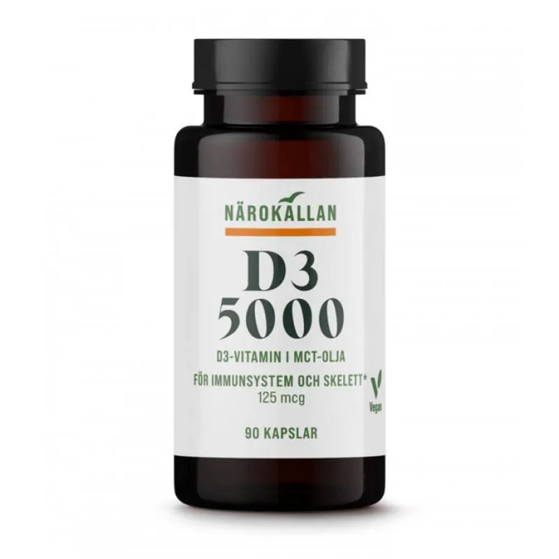 Närokällan D3 5000 Vegan 90 kapslar