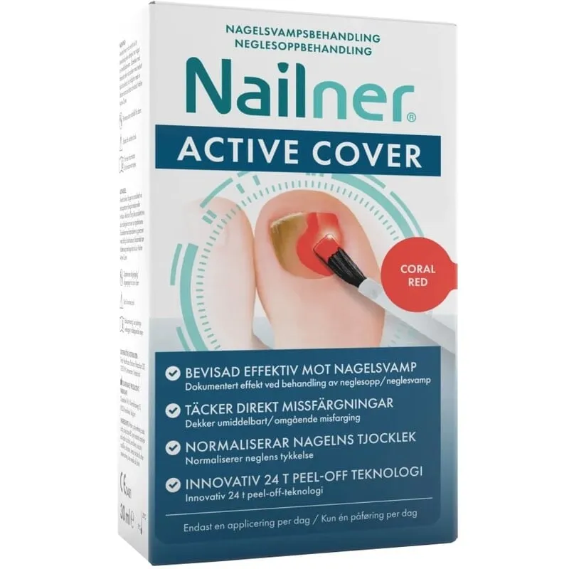 Nailner Active Cover Coral Red Nagelsvampsbehandling 30 ml