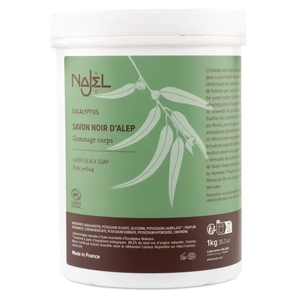Najel Black Aleppo Soap, 1000 g, Eukalyptus