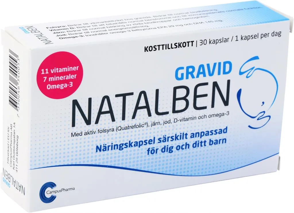Natalben Gravid Multivitamin 30 kapslar