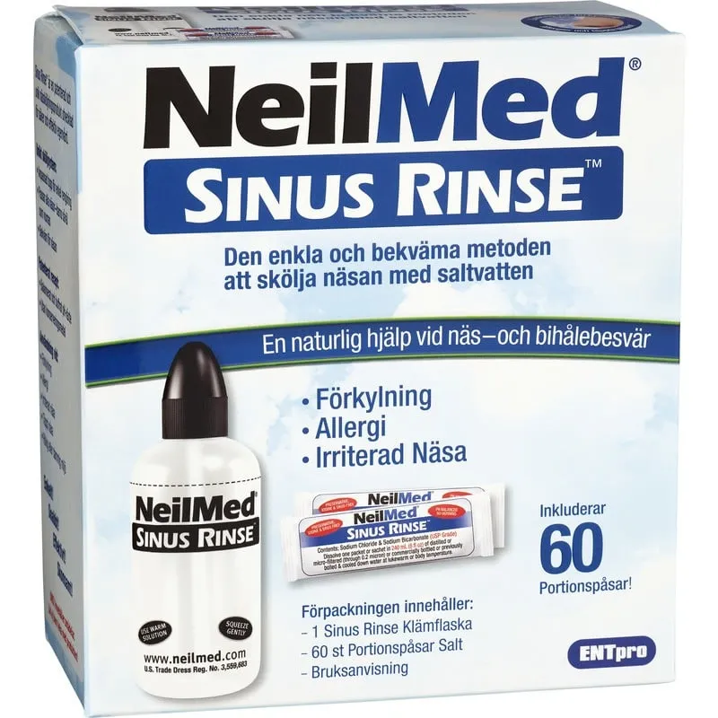 NeilMed Sinus Rinse Nässköljare med 60 saltpåsar