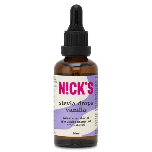 Nicks Stevia Drops, Vanilla, 50 ml