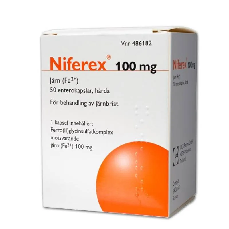 Niferex enterokapsel 100 mg, 50 st