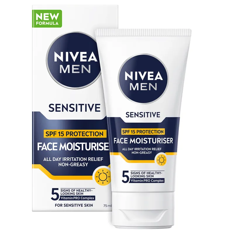 NIVEA MEN Ansiktskräm Sensitive Moisturiser SPF15 75 ml