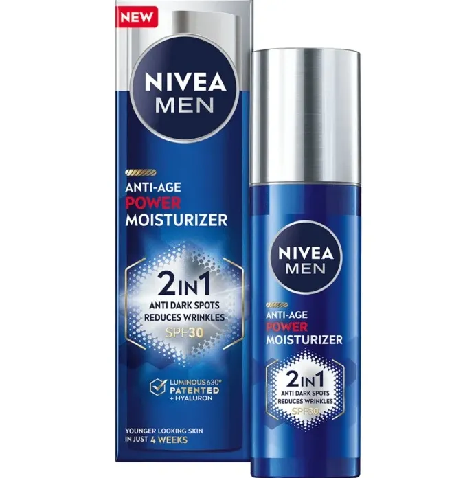 Nivea Men Luminous Anti-Age Power 2in1 Moisturiser SPF30, 50 ml