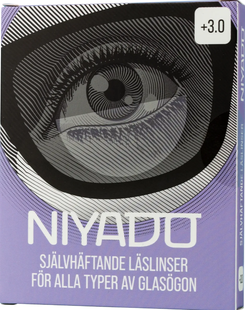 NIYADO Självhäftande Optiska Silikonlinser 1-par +3,00