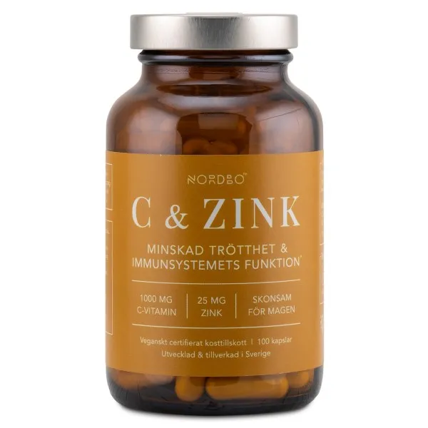 Nordbo C-vitamin & Zink, 100 kaps