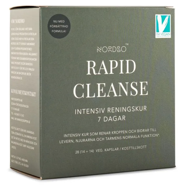 Nordbo Rapid Cleanse, 28 kaps