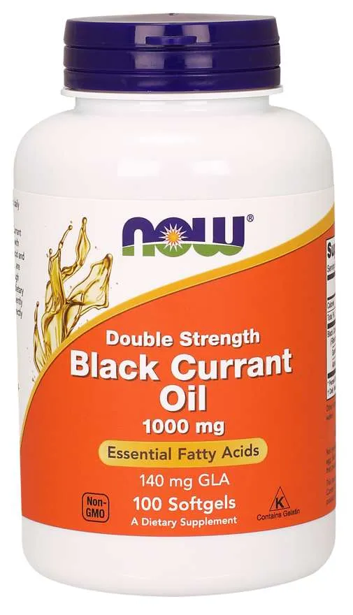 NOW Black Currant Oil Double Strength 1000 mg 100 Softgels