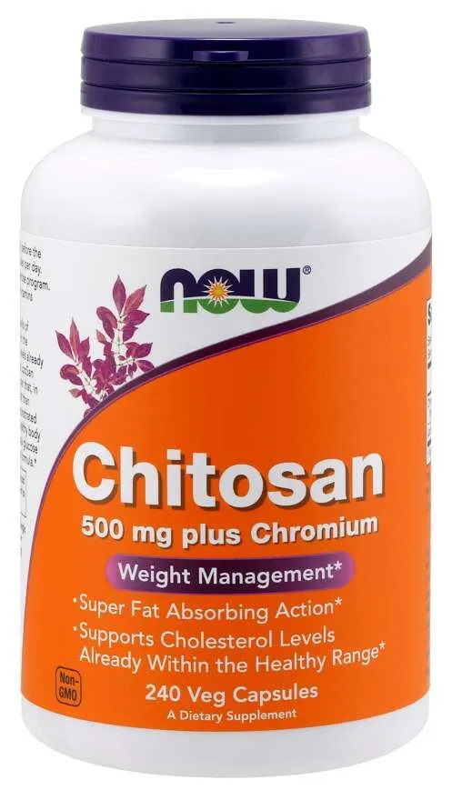 NOW Chitosan 500 mg 240 kapslar NOW