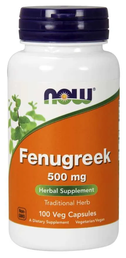 NOW Fenugreek 500mg 100 vegkapslar